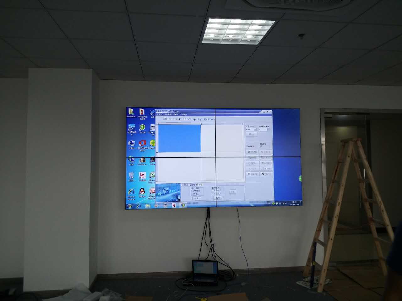 拼接屏施工現(xiàn)場